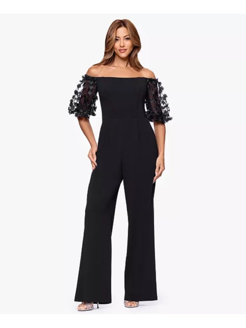 Off-The-Shoulder Ruched Jumpsuit